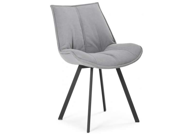 Стул на металлокаркасе Тува серый / черный (58x64x88). 