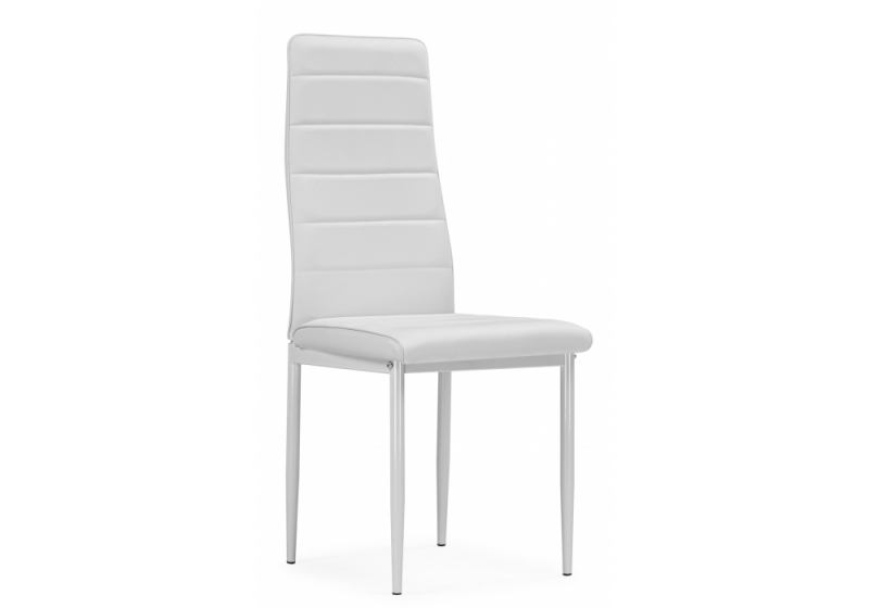 Стул на металлокаркасе DC2-001 искусственная кожа белый / белый (40x48x97). 
