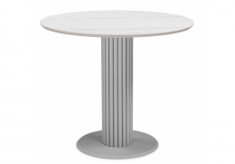 Керамический стол Кэмерон 90 snow white / серый (90x75)