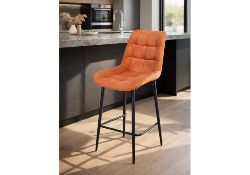 Барный стул Челси терракотовый (zd 432) / черный (50x58x99)