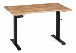 Компьютерный стол Маркос с механизмом подъема 120х75х75 дуб вотан / черный (75x75 - 115)