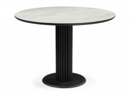 Керамический стол Кэмерон 110 onyx bianco soft satin / черный (110x75)
