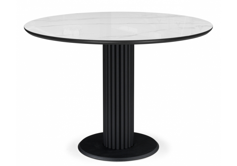 Керамический стол Кэмерон 110 patagonoa bianco repose / черный (110x75). 