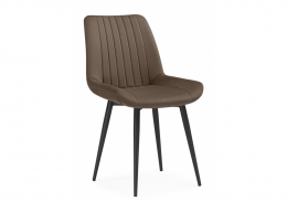 Стул на металлокаркасе Седа коричневый (zd 233) / черный np (50x56x82)