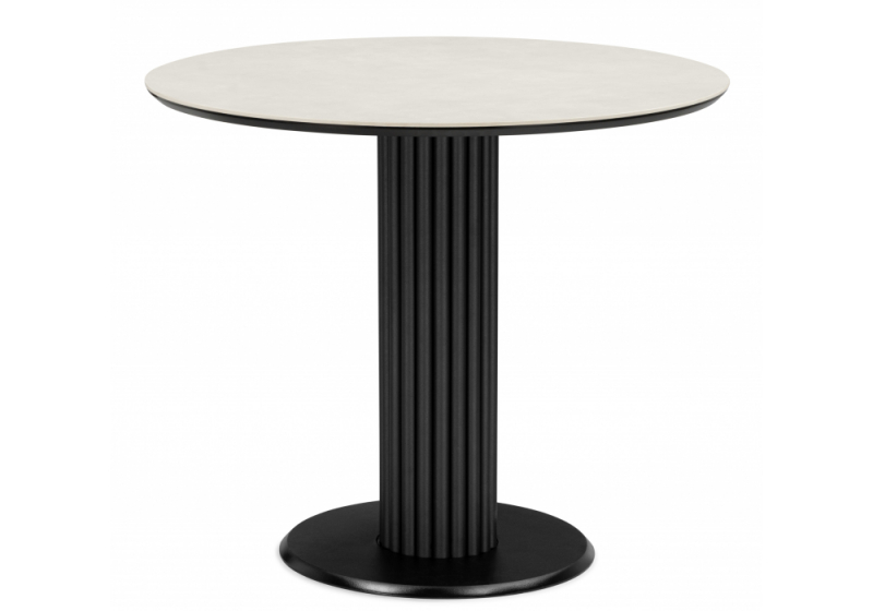 Керамический стол Кэмерон 90 carmen light grey / черный (90x75). 