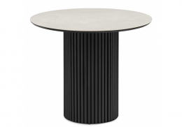 Керамический стол Барел 89 carmen light grey / черный (89x75)