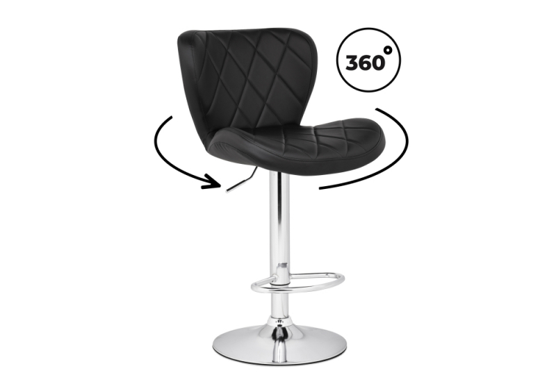 Барный стул Porch black / chrome (47x53x89). 